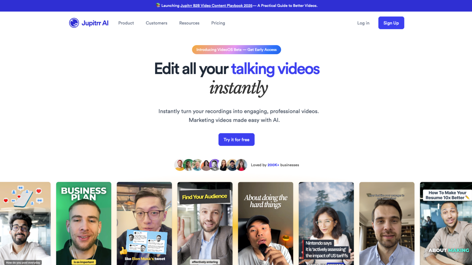 Jupitrr AI website homepage